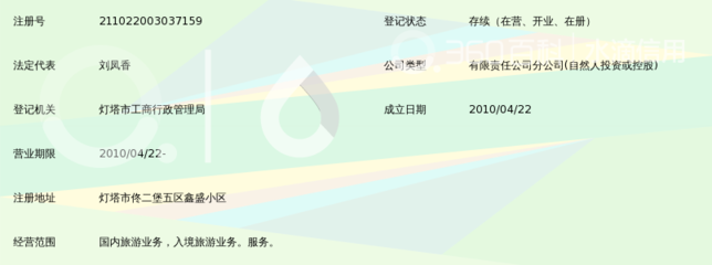 辽阳市金海岸旅行社佟二堡营业部